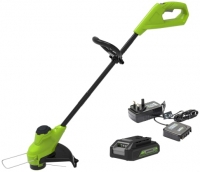 Wickes  Greenworks Cordless Line Trimmer 24V with 2Ah Lithium Ion Ba