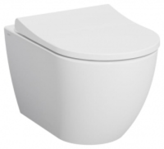 Wickes  Kerala Round Smooth Flush Wall Hung Toilet Pan & Soft Close 