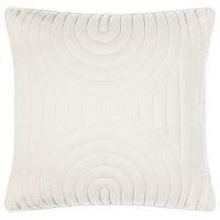 BMStores  Arlo Arches Quilted Velvet Cushion - Cream
