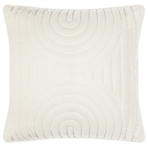 Arlo Arches Quilted Velvet Cushion - Cream