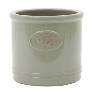 Homebase Glazed Terracotta Country Living Heritage Sage Cylinder Pot - 30cm