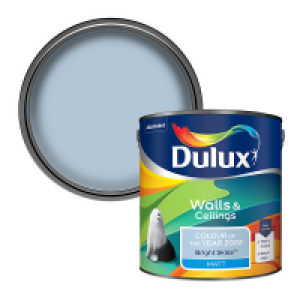 Homebase Water Based Dulux Walls & Ceilings Matt Emulsion Paint - COTY Bright Ski