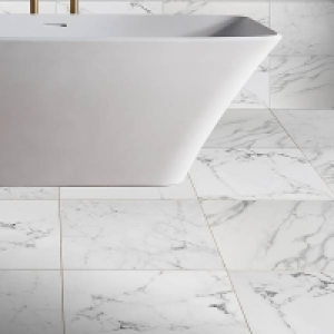 Calacatta Matt Marble Effect Porcelain Wall & Floor Tile - 6 £23.76