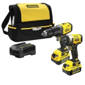 Stanley FatMax V20 18V Cordless Brushless Twin Drill & Impac