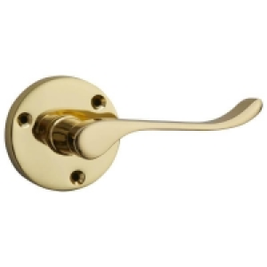 Homebuild Victorian Scroll Lever On Rose Set - Polished Bras £12.00