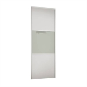 Linear Sliding Wardrobe Door 3 Panel White / Arctic White Gl £196.00