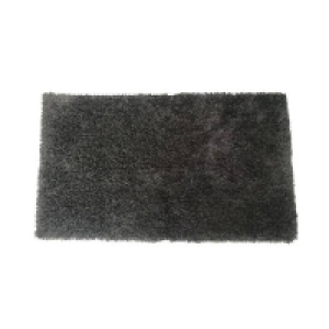 Homebase Polyester Shimmer Rug - 67x130cm - Charcoal