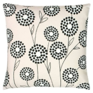 Homebase 100% Polyester Retro Dandelion Cushion - 43x43cm - Nougat