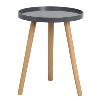 Homebase Self Assembly Required Tray Side Table - Dark Grey