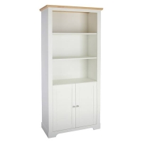 Homebase Self Assembly Required Diva Storage Bookcase - Ivory