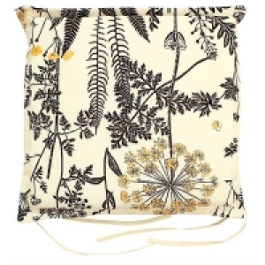 Homebase 100% Polyester Floral Natural Outdoor Garden Seat Cushion Pad - 2 pack