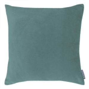 Homebase 45x45cm Country Living Velvet Linen Cushion - 45x45cm - Duck Egg