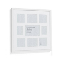 Homebase Mdf / Glass / Metal Box Photo Frame Multi Aperture - 40x40cm - White