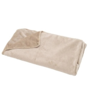 Homebase 100% Polyester Super Soft Throw - 125x150cm - Latte