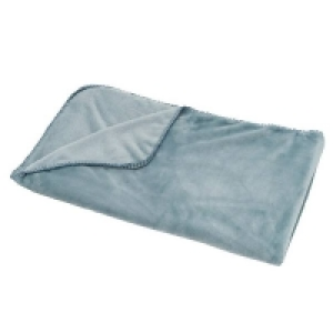 Homebase 100% Polyester Super Soft Throw - 125x150cm - Duck Egg