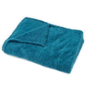 Homebase 100% Polyester Snuggle Fleece Throw - 130x180cm - Teal