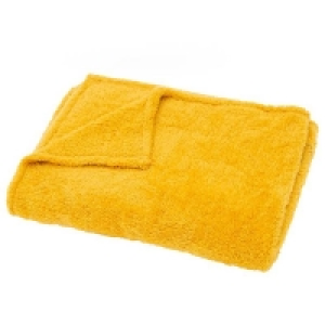 Homebase 100% Polyester Snuggle Fleece Throw - 130x180cm - Ochre