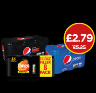 Budgens  Pepsi Max, Pepsi Cola, Tango Orange