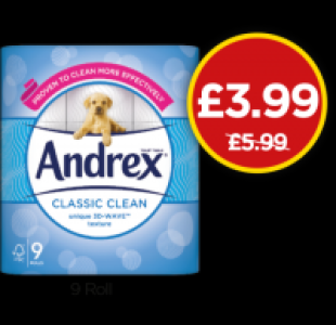 Budgens  Andrex Gentle Clean Toilet Rolls