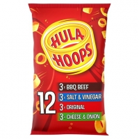 Tesco  Hula Hoops Variety Pack 12X24g