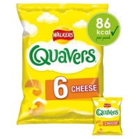 Tesco  Walkers Quavers Cheese Snacks 6X16g