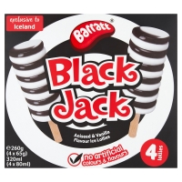 Iceland  Barratt Black Jack Aniseed & Vanilla Flavour Ice Lollies 4 x