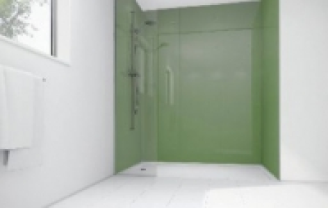 Mermaid Forest Green Acrylic 3 sided Shower Panel Kit 1700mm
