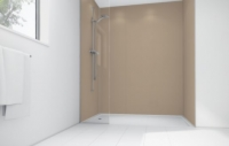 Mermaid Latte Matte Acrylic 2 Sided Shower Panel Kit 1200mm