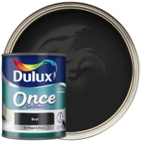 Wickes  Dulux Once Satinwood Paint - Black - 750ml