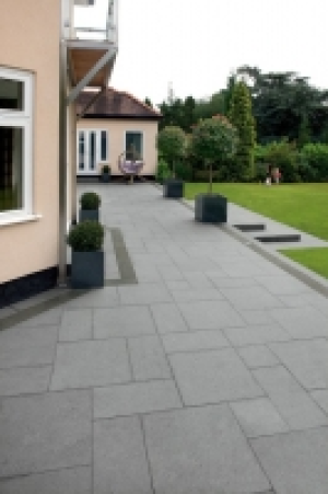 Marshalls Granite Eclipse Textured Graphite Paving Slab Mixe