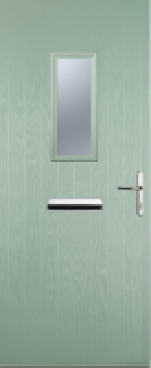 Euramax 1 Square Left Hand Chartwell Green Composite Door -