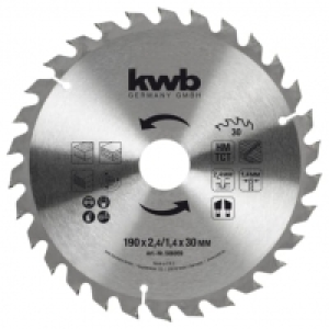 Einhell kwb 30 Teeth Medium Cut Circular Saw Blade - 190 x 3