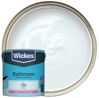 Wickes  Wickes Cloud - No. 150 Bathroom Soft Sheen Emulsion Paint - 