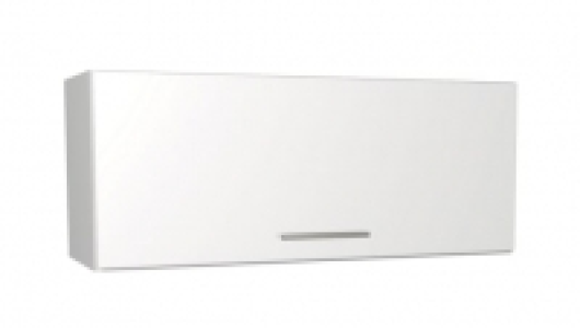 Wickes Orlando White Gloss Slab Narrow Wall Unit - 900mm
