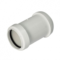 Wickes  FloPlast WP08W Push-Fit Waste Straight Coupler - White 40mm