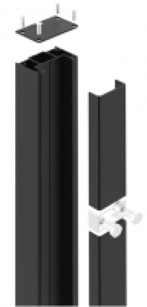 Readymade Black Aluminium Surface/Sunken Pedestrian Gate Pos