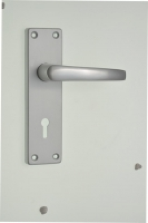 Wickes Contract Locking Door Handle - Satin Aluminium 1 Pair