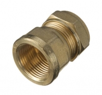 Wickes  Primaflow Brass Female Iron Coupler - 22 X 1in Pack Of 2
