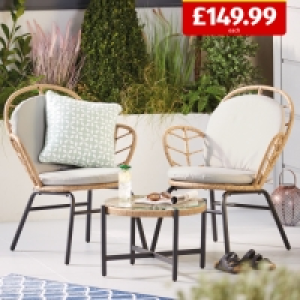 Gardenline Petal Rattan Bistro Set £149.99