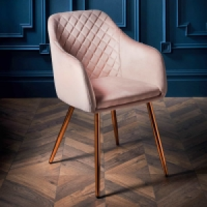 Loft Studio Velvet Dining Chair - Blush