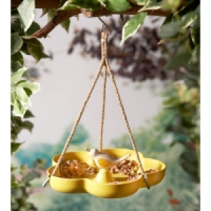 BMStores  Yellow Bamboo Bird Feeder