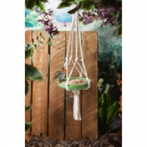 Macrame Bird Feeder - Green