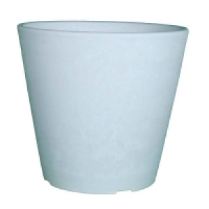 Homebase Compound Material White Marble Pot - 25cm