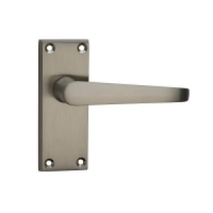 Homebase Zamack Homebuild Victorian Straight Short Backplate Latch Lever Set