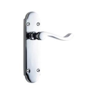 Homebase Zamack Sandleford Fawley Latch Lever Set - Polished Chrome