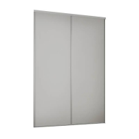 Homebase Steel, Mfc Classic 2 Door Sliding Wardrobe Kit Dove Grey Panel W) 1489 