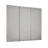 Homebase Steel, Mfc Classic 3 Door Sliding Wardrobe Kit Dove Grey Panel (W)1760 