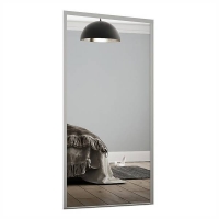 Homebase Steel & Glass Loft Sliding Wardrobe Door Mirror with Silver Frame (W)762mm