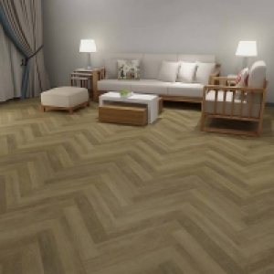 Homebase Spc 5.5mm Natural Oak Herringbone SPC Waterproof Rigid Vinyl Flo