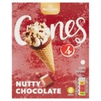 Morrisons   Morrisons 4 Nutty Chocolate Cones